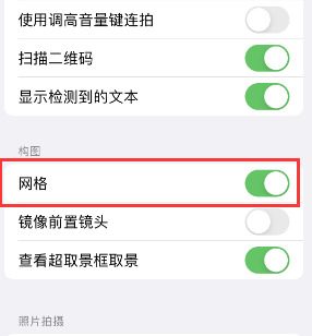 肃宁苹果手机维修网点分享iPhone如何开启九宫格构图功能 